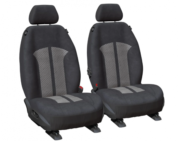 Jok mobil dengan bahan velour atau suede